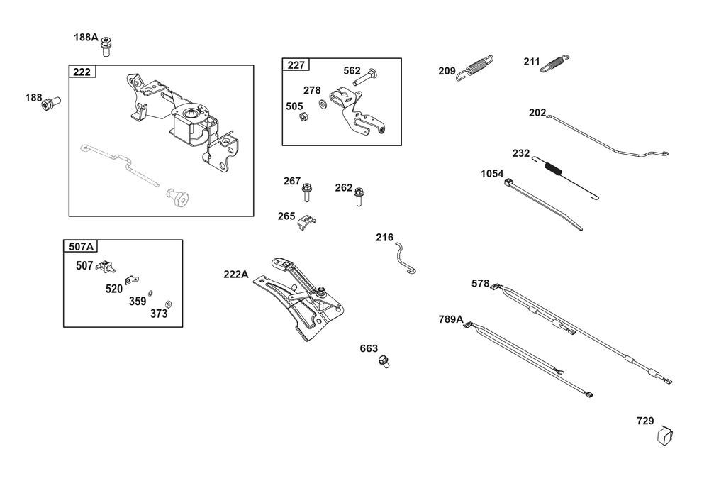 Controls Group Diagram and Parts List for 386447-0456-G1 200000 - 399999 Briggs and Stratton Engine
